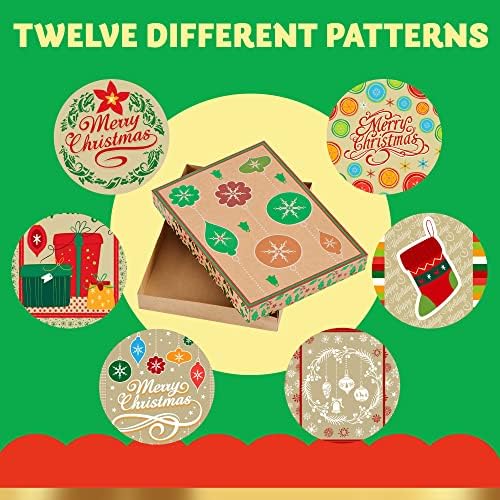 JOYIN 12Pcs Christmas Gift Boxes with Lids for Presents