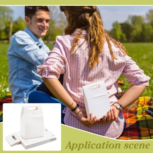 PH PandaHall 24 Pack White Gift Boxes for Party Treats