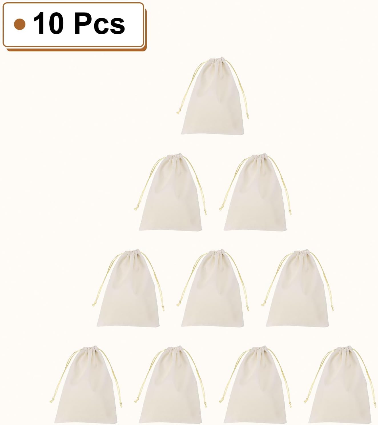 HARFINGTON 10pcs Flocked Cloth Drawstring Bags 67x91 Inch