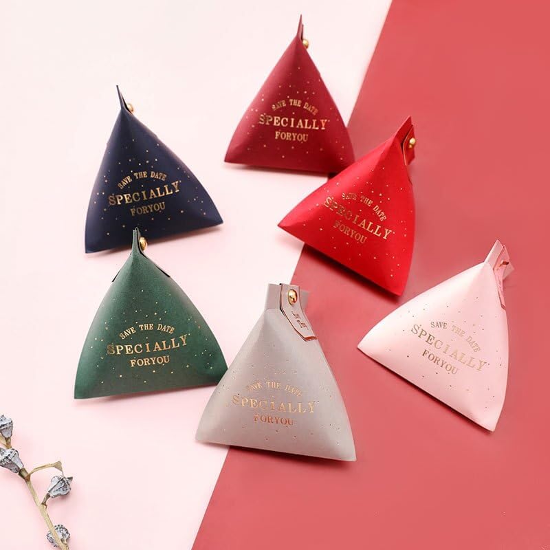 MODADA Triangular Gift Bags for Party Baby Shower Wedding Favours