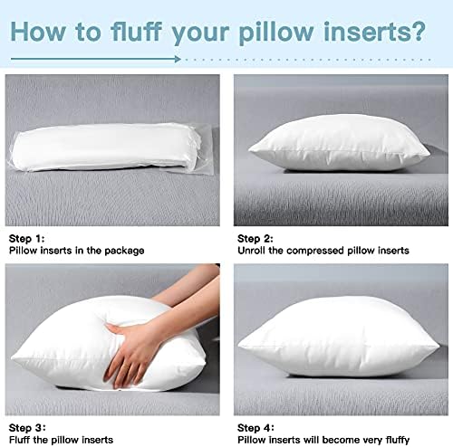 Artscope Outdoor Waterproof Throw Pillow Inserts Set of 4