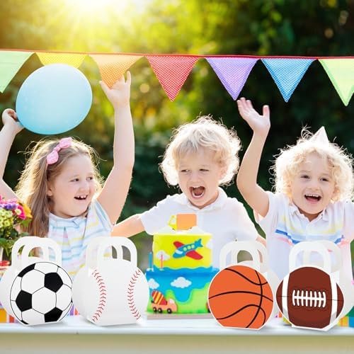 Justforjoyful 24Pcs Sports Themed Gift Bags