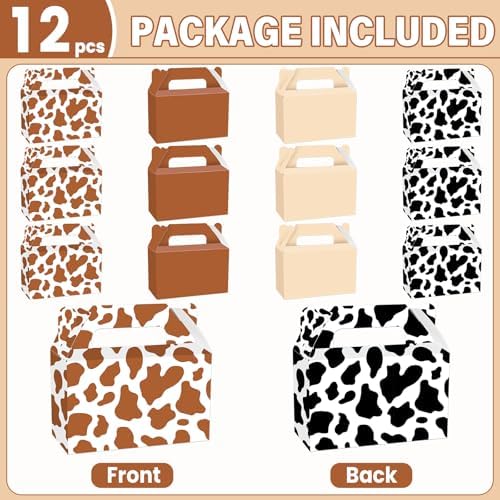 12Pcs Western Theme Candy Boxes for Parties
