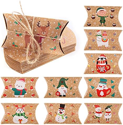 LOKIPA Christmas Gift Pillow Boxes 36 pcs