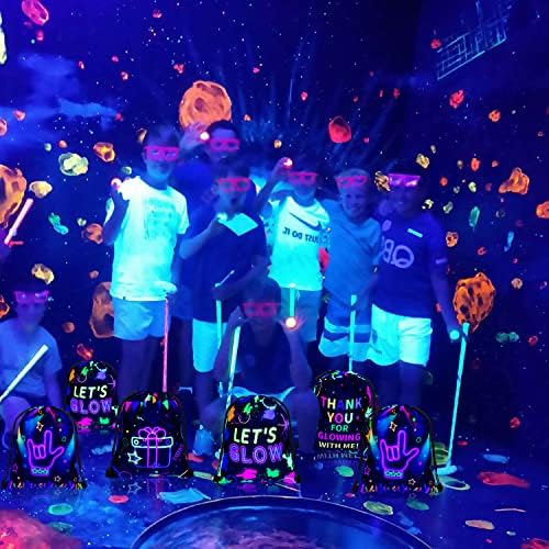 XJLANTTE Glow in the Dark Party Bags with Drawstring