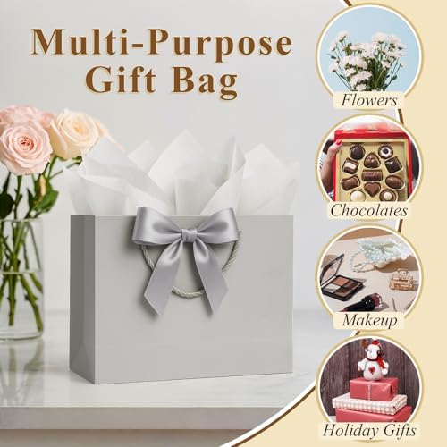 ANZNKU Large Gift Bag with Handles and Ribbon