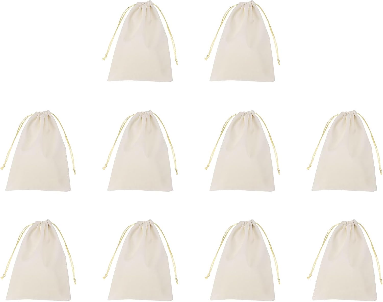 HARFINGTON 10pcs Flocked Cloth Drawstring Bags 67x91 Inch