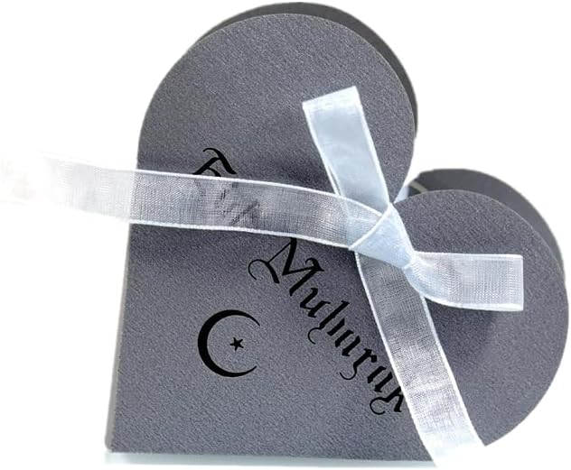 MODADA Heart Shaped Candy Box Gift Bags for Ramadan Eid Mubarak Parties