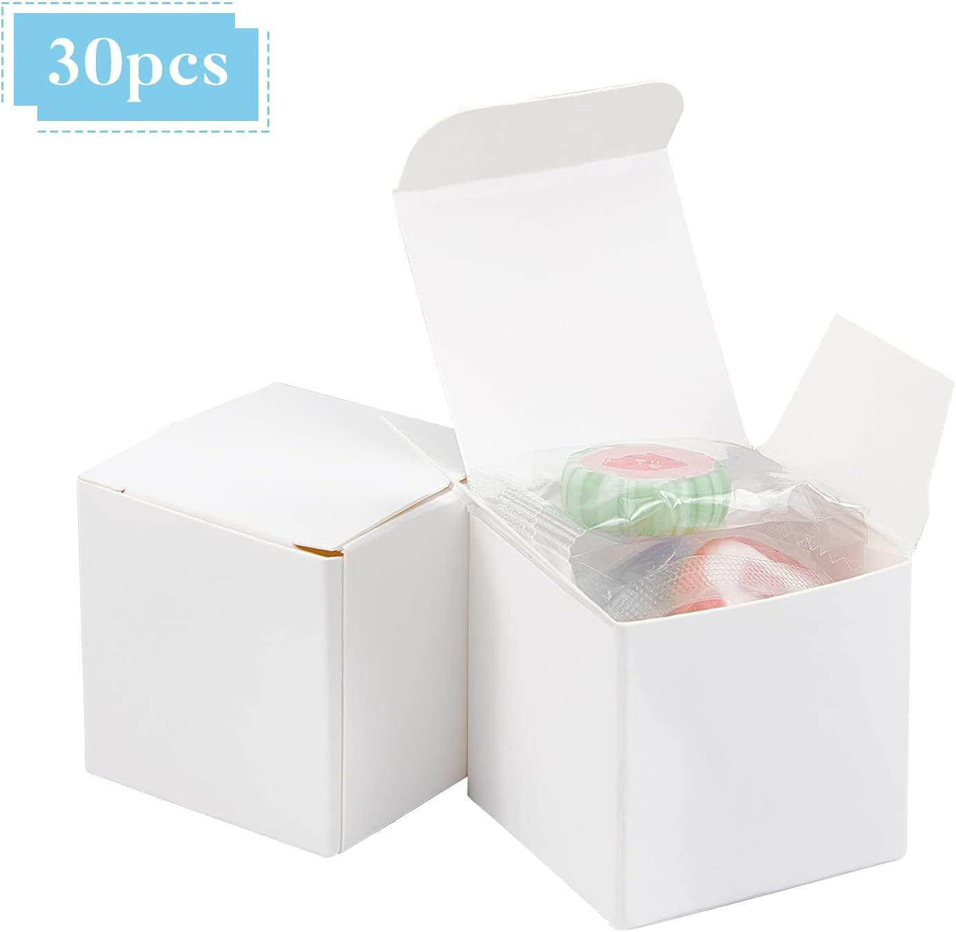 PH PandaHall 30 Pack Mini White Kraft Gift Boxes with Lid
