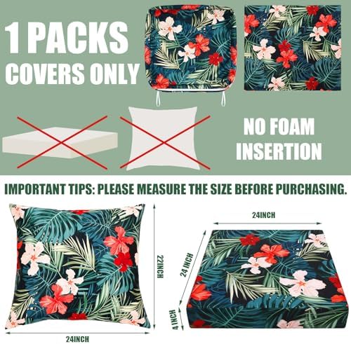 2 Pcs Hawaiian Outdoor Cushion Covers Set