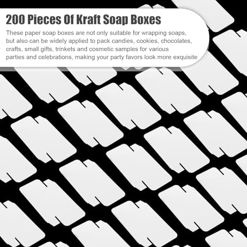 200 Pcs Kraft Soap Boxes No Window for Homemade Soap