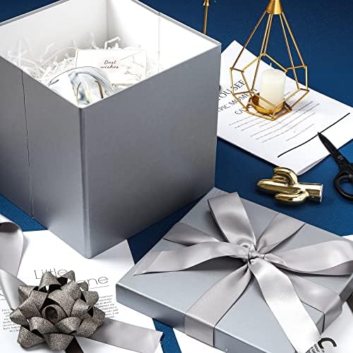 RUSPEPA Gray Medium Gift Box with Lids and Ribbon 1
