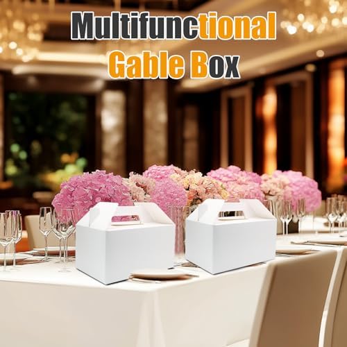 Biaungdo 30 Pack White Gable Boxes for Party Favor