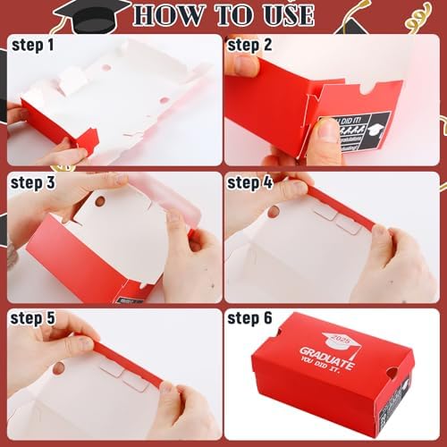 Gueevin 16 Pcs Mini Sneaker Gift Boxes Graduation Party Favors