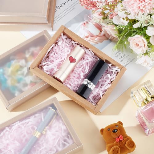BENECREAT 30 Pack Rectangle Brown Kraft Gift Boxes