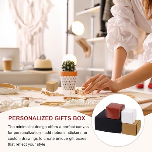 PATIKIL 39x39x2 Mini Square Gift Boxes with Lid 40 Pack