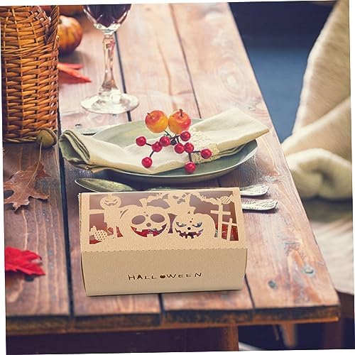 NUOBESTY Halloween Candy Boxes 50pcs Iridescent Paper Treat Containers