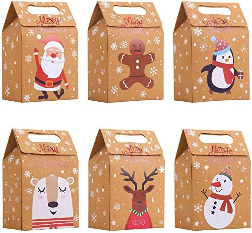 STEFORD Christmas Kraft Gift Boxes 24PCS