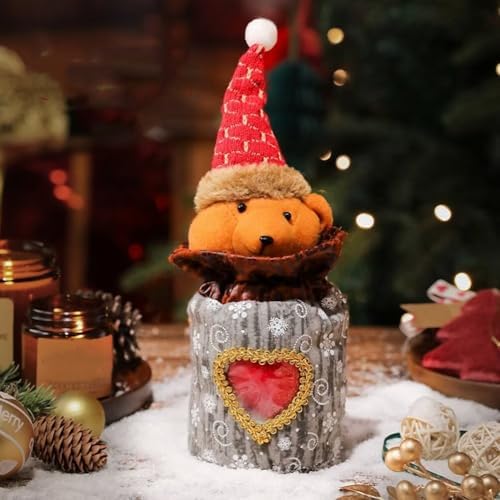 Kerio Christmas Gift Bag Velvet Apple Bear Party Favors