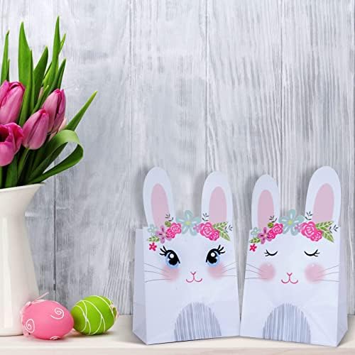 WEEPA 20 Pack Easter Bunny Gift Bags for Kids