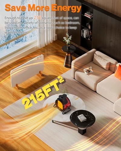 1500W Portable Electric Patio Heater with 3 Modes and Overheat Protection