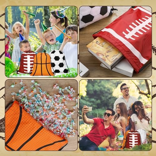 12 Pcs 17 Inch Balls Style Drawstring Bags