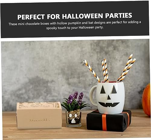 NUOBESTY 50pcs Mini Pumpkin Candy Boxes Halloween Party Favors