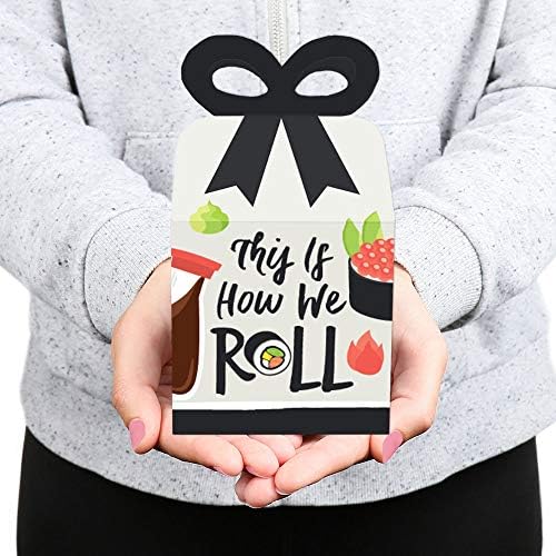Big Dot of Happiness Lets Roll Sushi Bow Boxes Set of 12