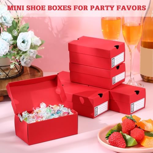 20 Piece Mini Shoe Gift Boxes for Party Favors Red