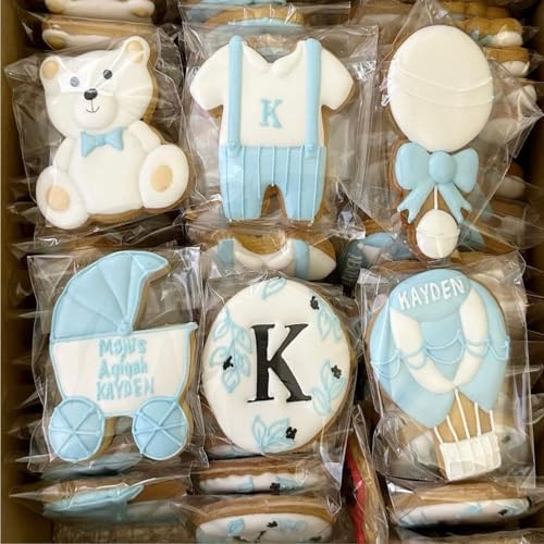 RomanticBaking 500Pcs Clear Cellophane Bags for Treats and Gifts