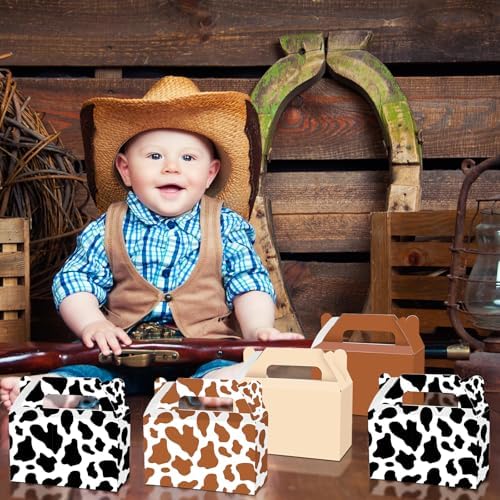 12Pcs Western Theme Candy Boxes for Parties