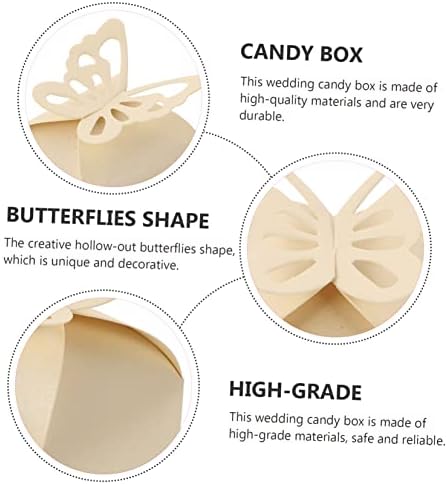 50pcs Butterfly Candy Boxes Wedding Favors for Parties
