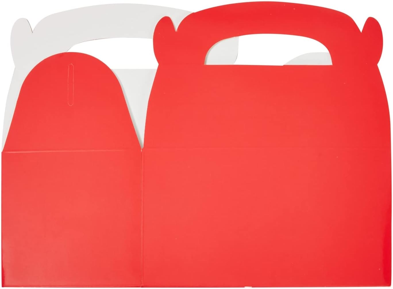 Juvale 24-Pack Red Gable Boxes with Handles