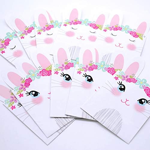WEEPA 20 Pack Easter Bunny Gift Bags for Kids