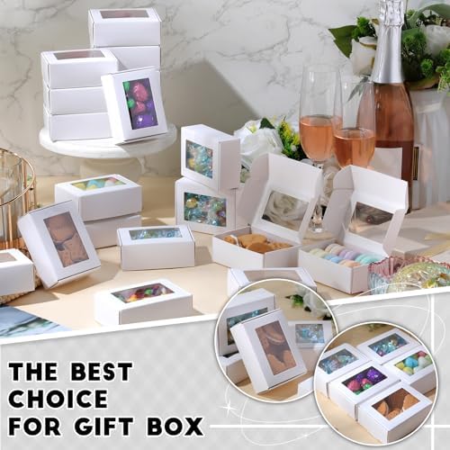 Zonon 100 Piece Kraft Soap Boxes with Clear Window