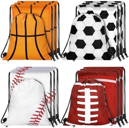 12 Pcs 17 Inch Balls Style Drawstring Bags