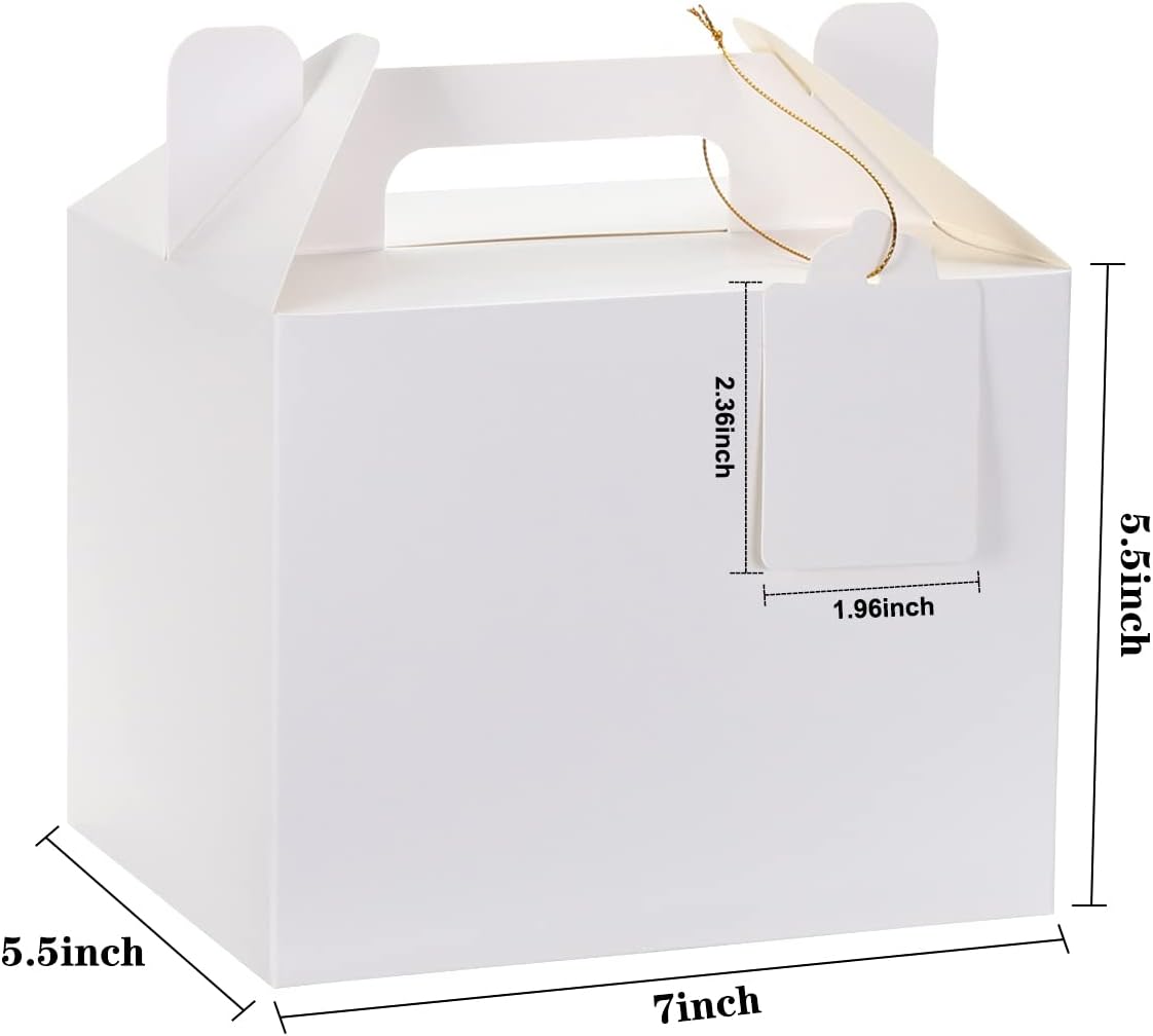 12 Pack White Treat Boxes for Parties and Gifts