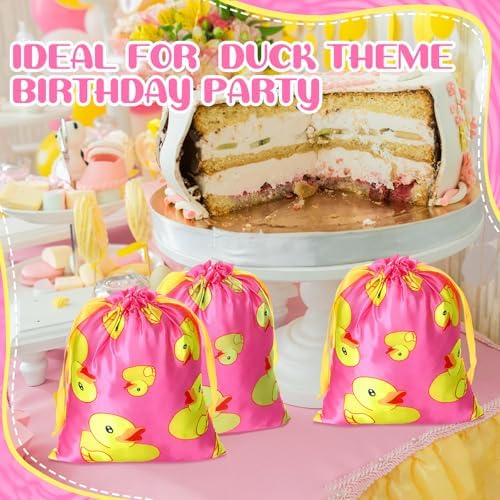 Wesnoy 24 Pcs Yellow Duck Gift Bags with Drawstring