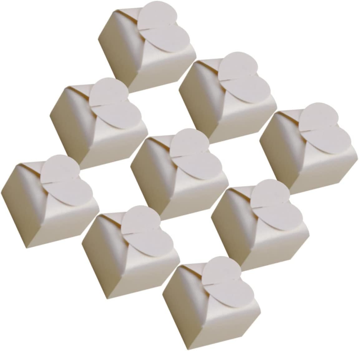 Homoyoyo 50pcs Heart Shaped Paper Candy Boxes for Wedding Birthday Parties