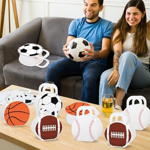 Justforjoyful 24Pcs Sports Themed Gift Bags