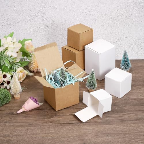 PATIKIL Brown Corrugated Gift Boxes 2x2x2 Inch Pack of 15