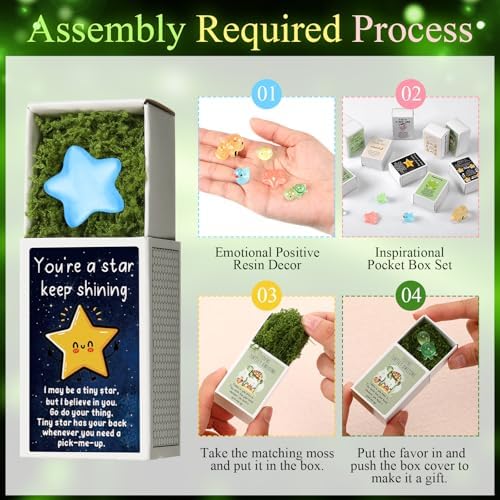 100 Pcs Luminous Resin Affirmation Gift Box Set
