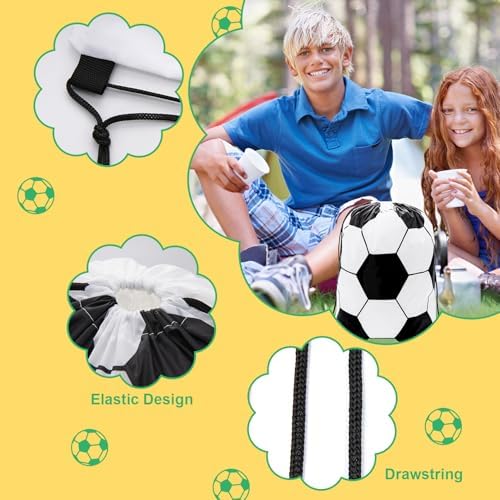12 Pack Soccer Drawstring Bags for Parties and Gifts