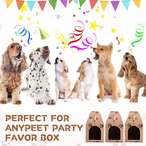 30 Pcs Paw Print Party Favor Boxes for Adoption and Weddings