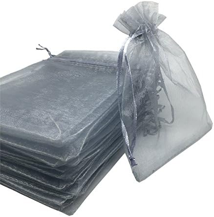 100pcs 4x6 Inch Drawstring Organza Gift Bags for Weddings