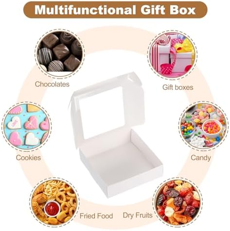 Uxcell 30Pcs Mini Kraft Soap Boxes with Clear Window for Gifts