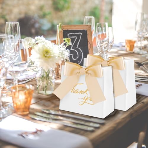SHAIDOJIO 24Pcs Mini Gift Bags with Gold Bow