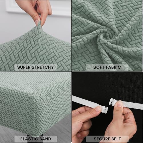 SPRINGRICO Stretch Dining Bench Cover - Green
