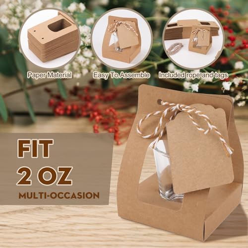 Wangdefa 50 Pack Shot Glass Favor Bags for Wedding Events