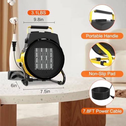 Portable 1500W Electric Heater with 3 Modes